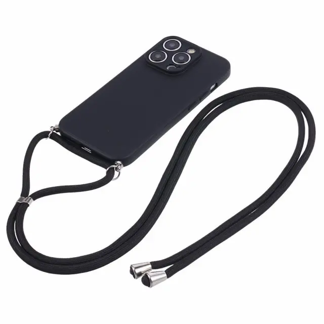 Θήκη με Κορδόνι για τον Λαιμό για iPhone 15 Pro- Black OEM 2