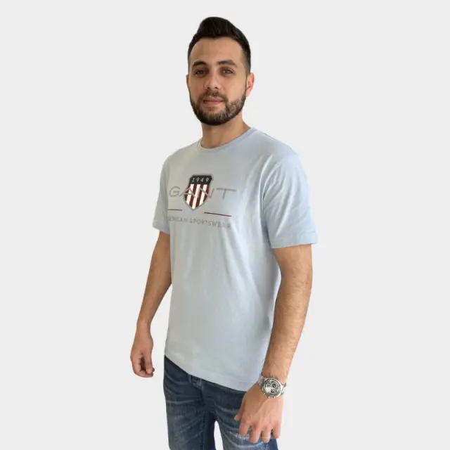 T-shirt Gant 2003199-457 Γαλαζιο - M 2