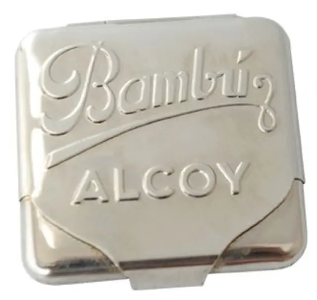 Alcoy Metal Tin Θήκη για Χαρτάκια Τετράγωνα - Tin Bambu Silver