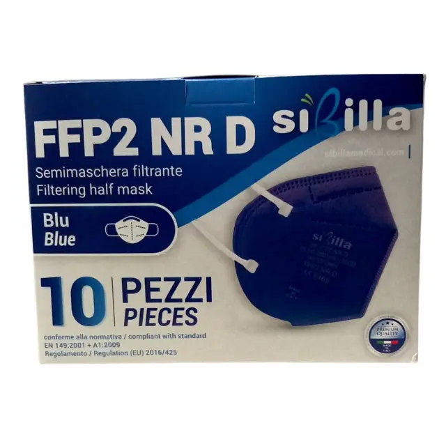 Sibilla Μάσκα Προστασίας FFP2 Blue Μπλε Χρώμα 10τμχ