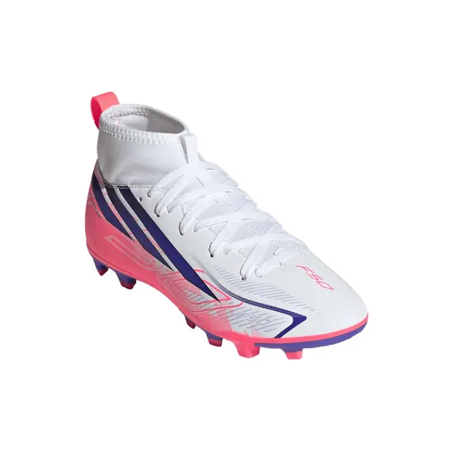 adidas Performance Kids F50 Hyperfast Club Mid FG/MG J Άσπρο - Μπλε KJ0670 (adidas Performance) 3