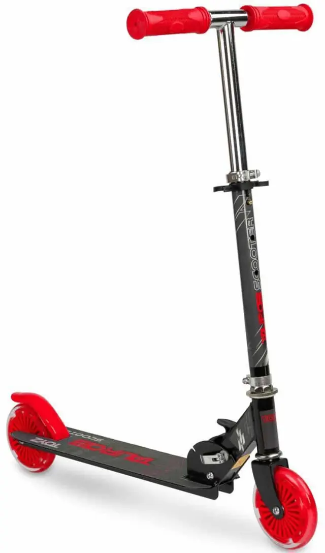 Scooter Δίτροχο με Κράνος και Προστατευτικά Tauro Toyz Red 0423 2