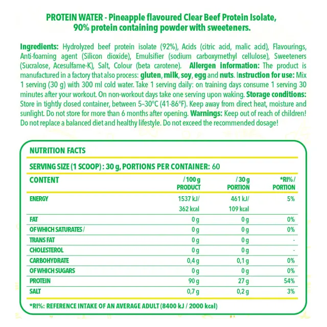 Nanosupps Protein Water pineapple, 1800-g 2
