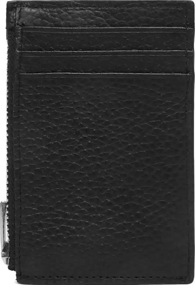 Calvin Klein Unisex Μικρή Θήκη Καρτών Foil Emboss N/S Zip Card Case Μαύρη 2