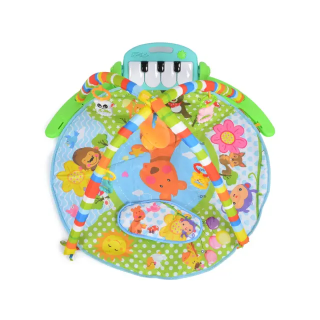 Moni Toys Baby Piano Boy Γυμναστήριο Χαλάκι Δραστηριοτήτων με Πιάνο Blue 6+ Μηνών 2