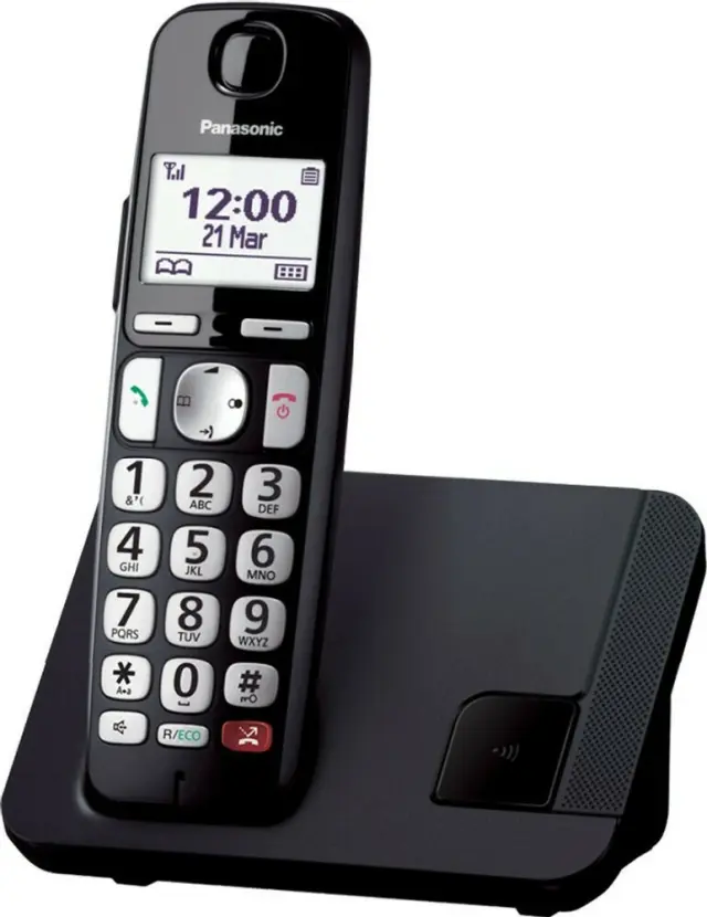 Ασύρματο Ψηφιακό Τηλέφωνο Panasonic KX-TGE250SPB με Πλήκτρο Αποκλεισμού Κλήσεων και Ανοιχτή Ακρόαση Μαύρο EU 3