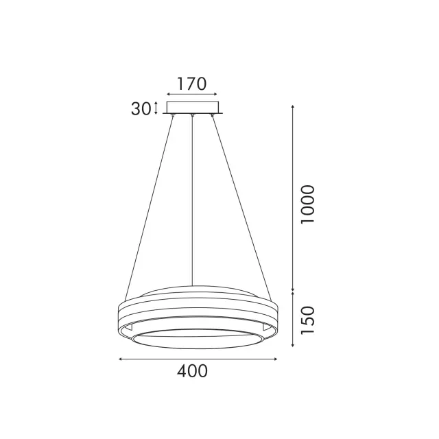 ΚΡΕΜΑΣΤΟ ΦΩΤΙΣΤΙΚΟ ACA HM251444 ΧΡΥΣΟ LED 36W 2700K-3000K-4000K IP20 D40XH120CM / HM251444 3