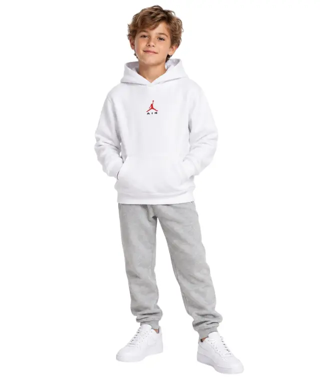 Jordan - Παιδική Μπλούζα Φούτερ Brooklyn 95G313-001 Λευκό 2