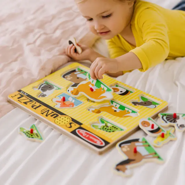 Melissa & Doug Ξύλινα Σφηνώματα με ήχους "Κατοικίδια Ζώα" (2+ ετών) 048-0730 3