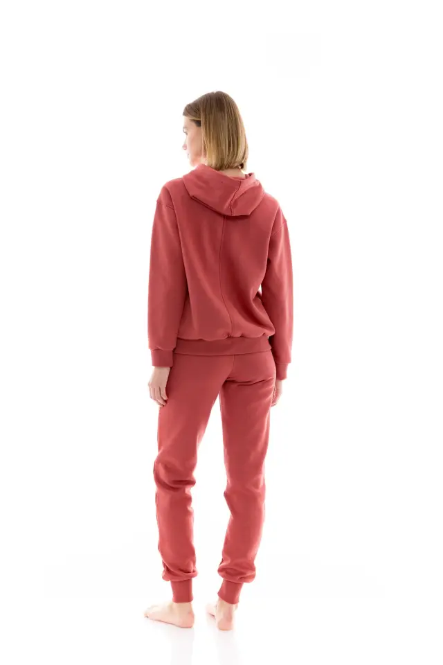 W1464 - Earth Red - HOMEWEAR HOOD SOFT SOLID 2