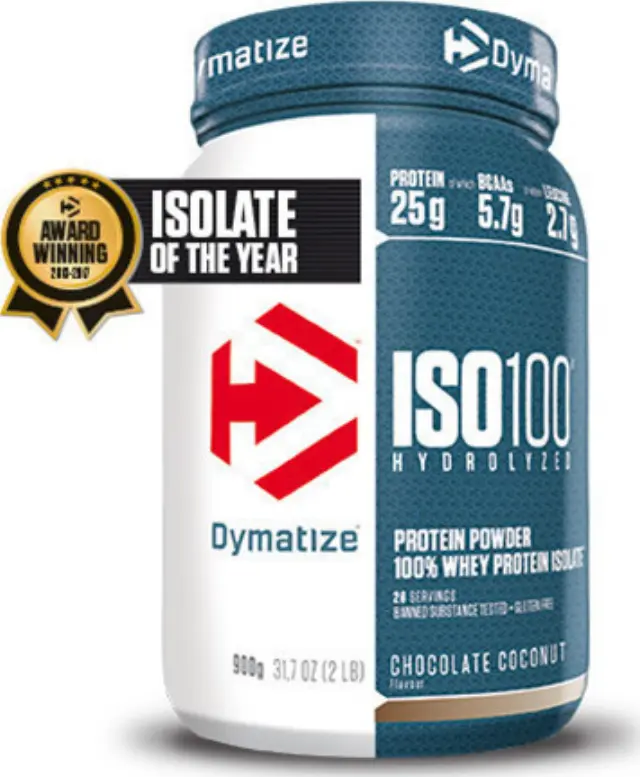 Dymatize ISO 100 Hydrolyzed Πρωτεΐνη Ορού Γάλακτος Χωρίς Γλουτένη με Γεύση Chocolate Coconut 932gr
