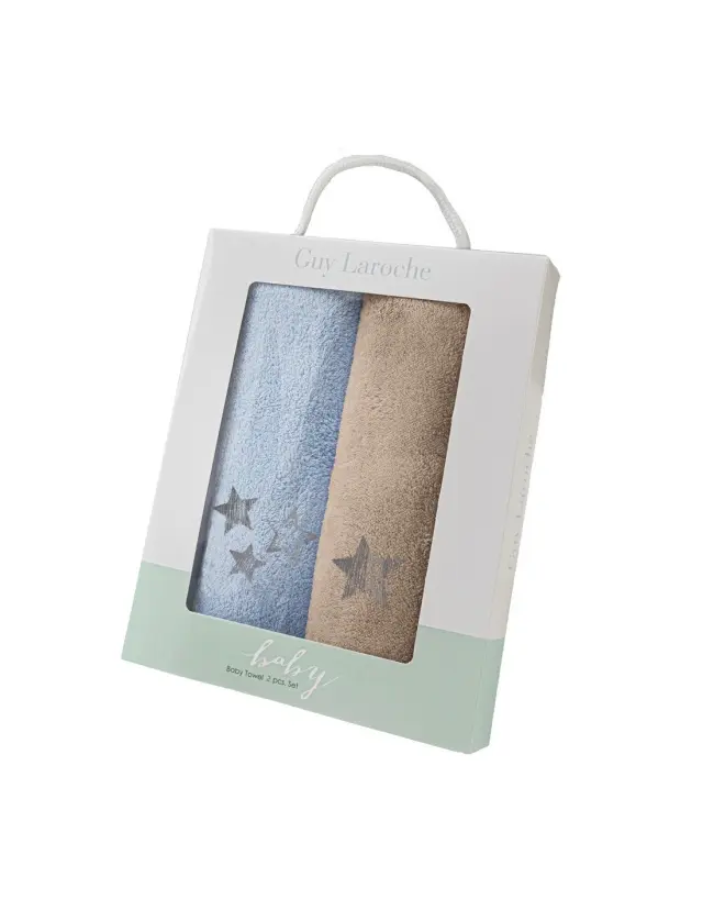 ΣΕΤ ΒΡΕΦΙΚΕΣ ΠΕΤΣΕΤΕΣ 2ΤΕΜΑΧΙΩΝ BABY TOWELS BOY SET 1 (35X50) GUY LAROCHE