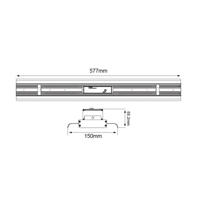 ΓΡΑΜΜΙΚΟ ΦΩΤΙΣΤΙΚΟ LED 100W 16000LM 5000K 30°X90° CRI 80 5 YEARS PHILLIPS LED SOSEN DRIVER ΛΕΥΚΟ / GRAMUS10050N 2