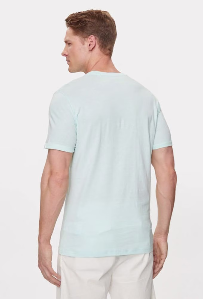 Guess Ανδρικό T-shirt Κοντομάνικο Tιρκουάζ Γαλάζιο 3