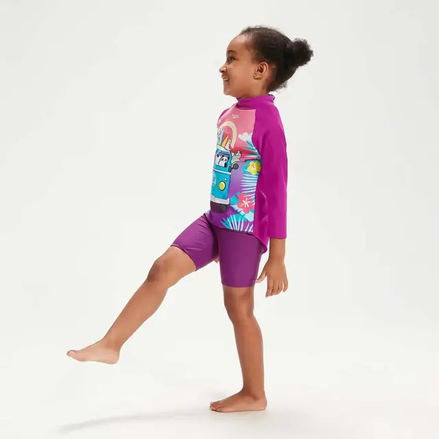 Speedo Girl's Digital Long Sleeve UV Protection Rash Top Μωβ 81350115151 (Speedo) 2