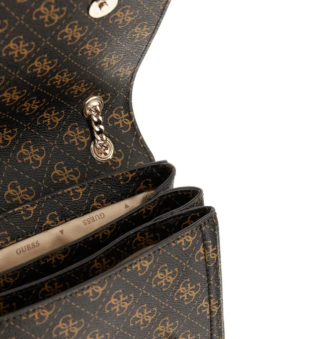 Τσάντα GUESS Noelle Convertible XBody Flap HWQG9672210 Καφέ 3