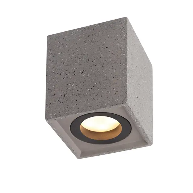 ΟΡΟΦΗΣ Φ/Σ 1ΧGU10 ΜΑΥΡΟ ΤΣΙΜΕΝΤΟ 8,5X8,5XH10CM MONTE / MK131S10B