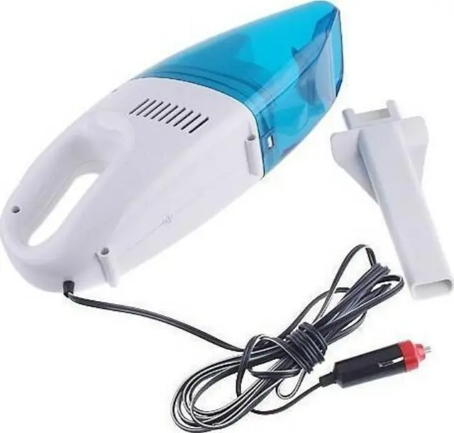 TS704 Σκουπάκι Αυτοκινήτου Στερεών με Ισχύ 85W & Καλώδιο Αναπτήρα 12V Λευκό/Μπλε 2