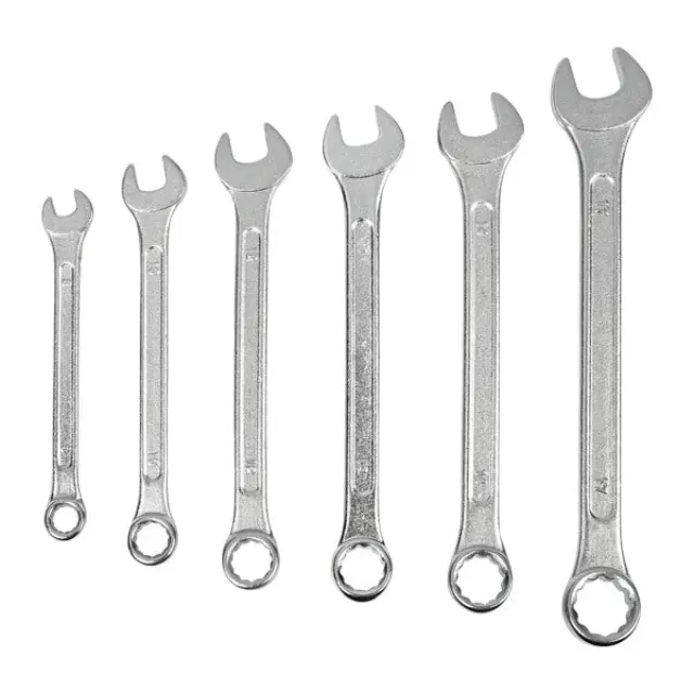 Combination spanner 6 pieces in shrink 8-17 mm