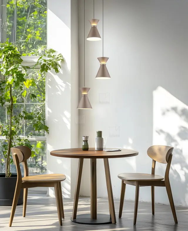 LUK Κρεμαστό Φωτιστικό LED Coffee Μεγάλο 30W με Άμεσο & Έμμεσο Φως Καφέ 2