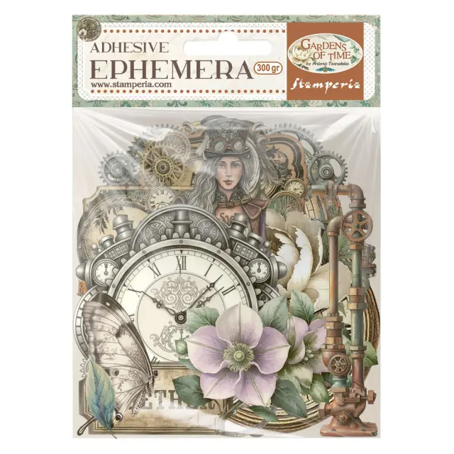 Αυτοκόλλητα Die Cuts-Ephemera Stamperia, Gardens of Time