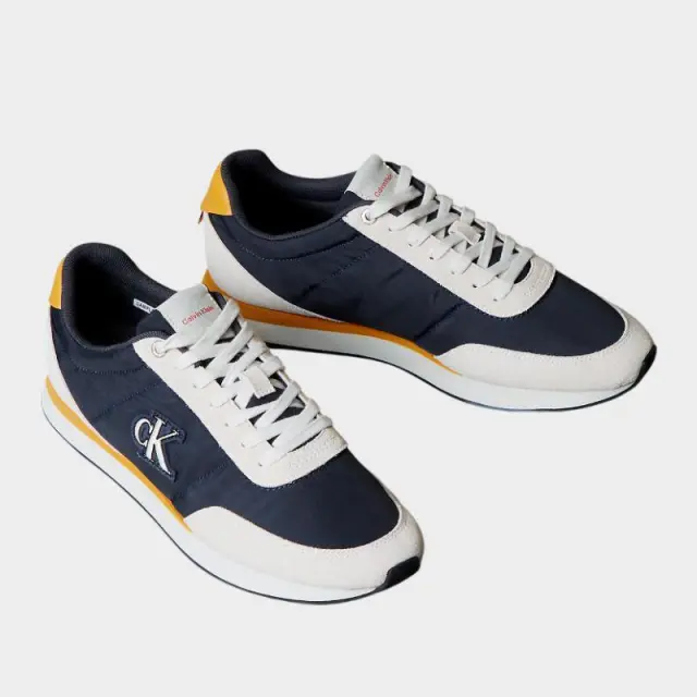 Calvin Klein - Ανδρικά Sneakers Ck Retro Runner Ess Mix Mat YM0YM01361-0YF Μπλε Σκούρο - 46 2