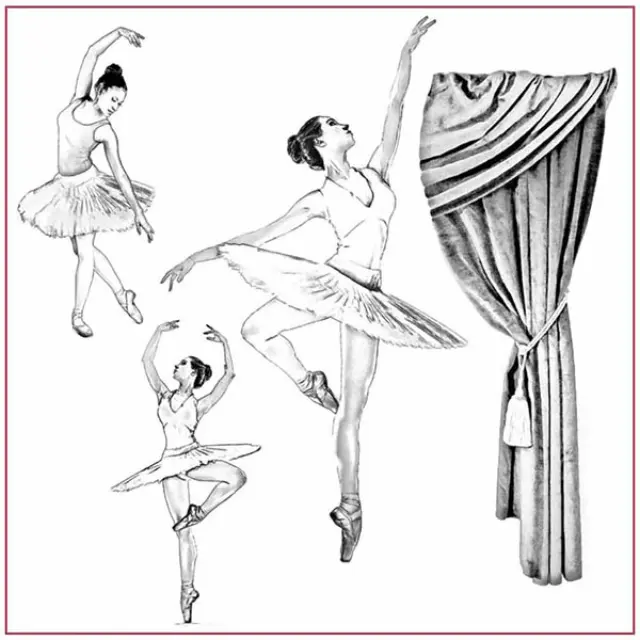 Ριζόχαρτο Napkin - Χορεύτρια - 50x50cm