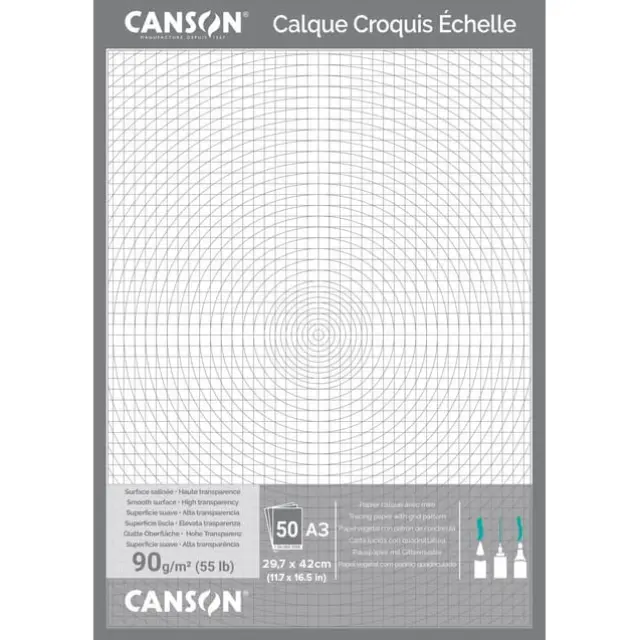 Μπλοκ Διαφάνεια Canson 90g/m² - A3 29.7x42cm 50φυλλα