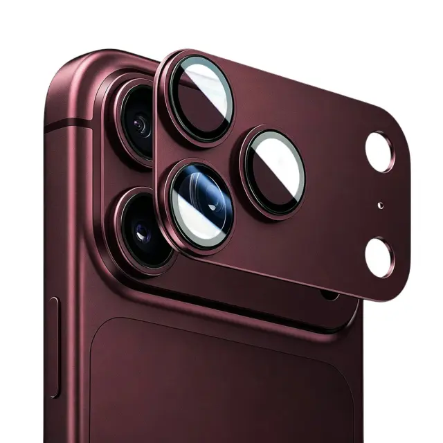 Lito® Crown Halo AR + AF Camera Lens για iPhone 18 Pro Max - Dark Cherry