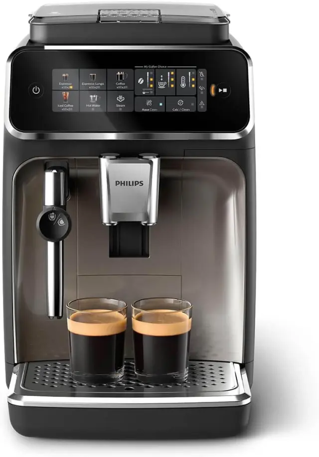 Πλήρως Αυτόματη Μηχανή Καφέ PHILIPS Panarello Σειρά 3300, Μαύρη, 5 Ειδικότητες
