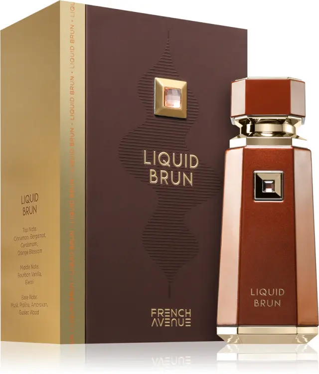 Fragrance World French Avenue Liquid Brun Eau de Parfum 100ml Ανδρικό Άρωμα με Bourbon Vanilla, Κανέλα, Praline + Ξυλώδεις Νότες