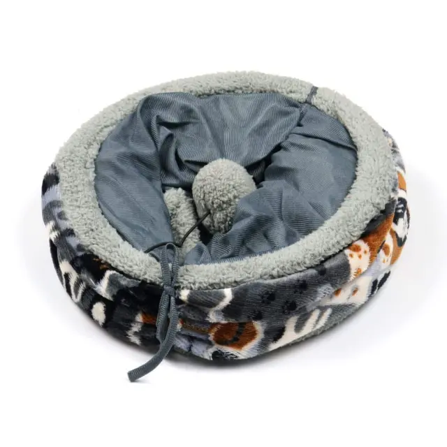 Παιχνίδι Γάτας Τούνελ Fleece Με Σχέδια 68x26cm 2