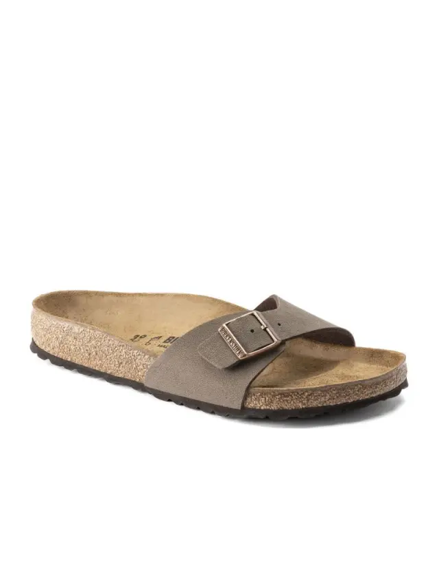 Birkenstock Πέδιλα Unisex Birko-Flor-Nubuck(ανθεκτικό υλικό της Birkenstock-επιτρέπει την επαφή με το νερό) Καφέ BIR/MADRID 040093 MOCCA 2