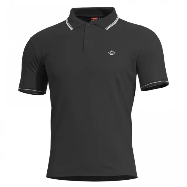 Pentagon Aniketos Stripes Polo Shirt-Μπλουζάκι Κοντομάνικο Polo για Τακτική-Καθημερινή Χρήση - 01-Black-Μαύρο
