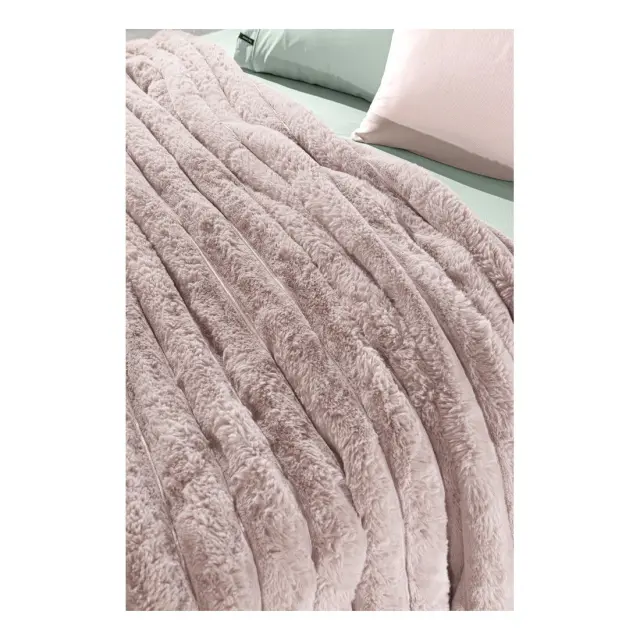 Κουβέρτα Γούνινη King Size Guy Laroche Old Pink 260x240 2