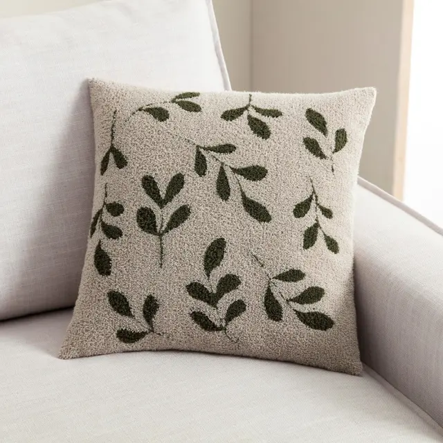 Μαξιλαροθήκη Διακόσμησης Gofis Home Herbal Μπεζ/Pine Green 705/06 43x43