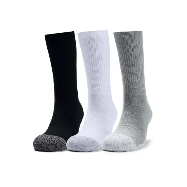 Under Armour Adult Heatgear Crew 3 Pair Socks Μαύρο - Άσπρο - Γκρι 1346751-035 (Under Armour) - Medium
