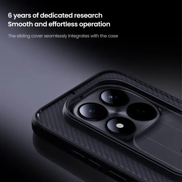Nillkin CamShield PRO Hard Case for Xiaomi Redmi Note 15 Pro 5G Transparent Black 3