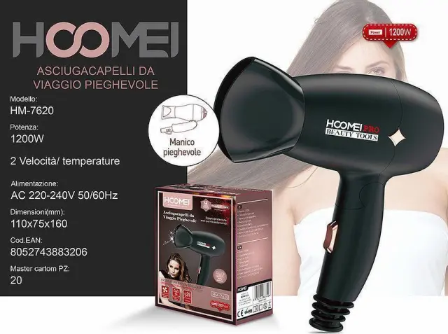 Hoomei Πιστολάκι Μαλλιών 1200W HM-7620 3