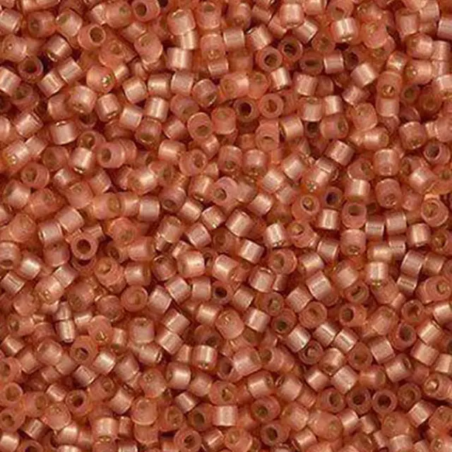 Χάντρα Miyuki Delica 11/0 - DB622 - Silver Lined Peach Alabaster Dyed ~7gr