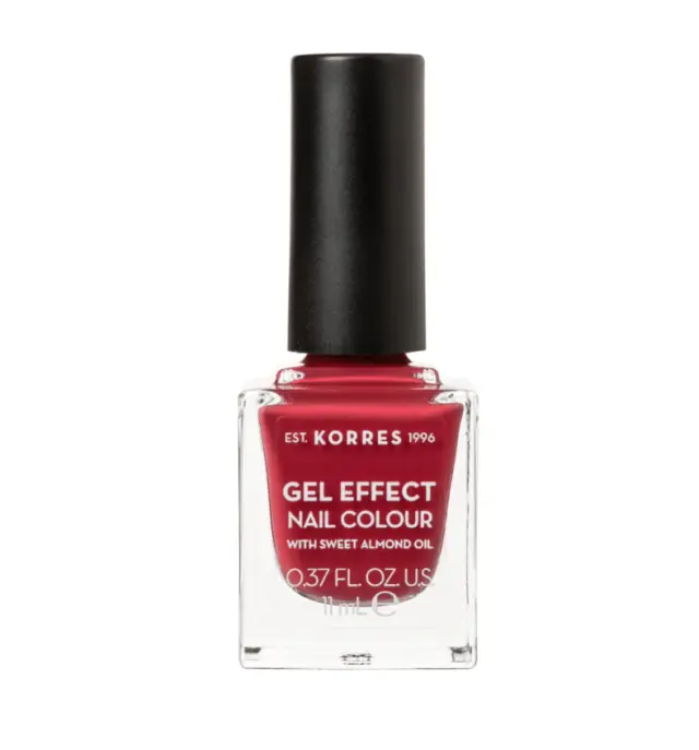 Korres Gel Effect Gloss Βερνίκι Νυχιών Μακράς Διαρκείας Κόκκινο 52 Eternity Red Rose 11ml 2