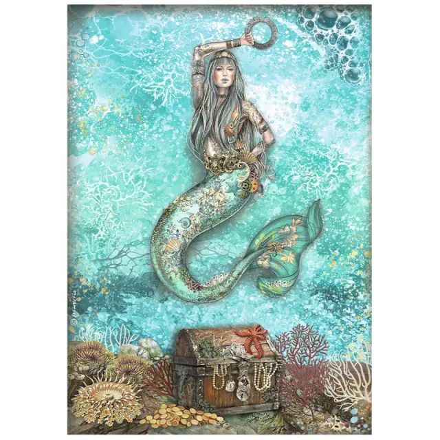 Ριζόχαρτο ντεκουπάζ Stamperia 21x29cm A4, Songs of the Sea, Siren
