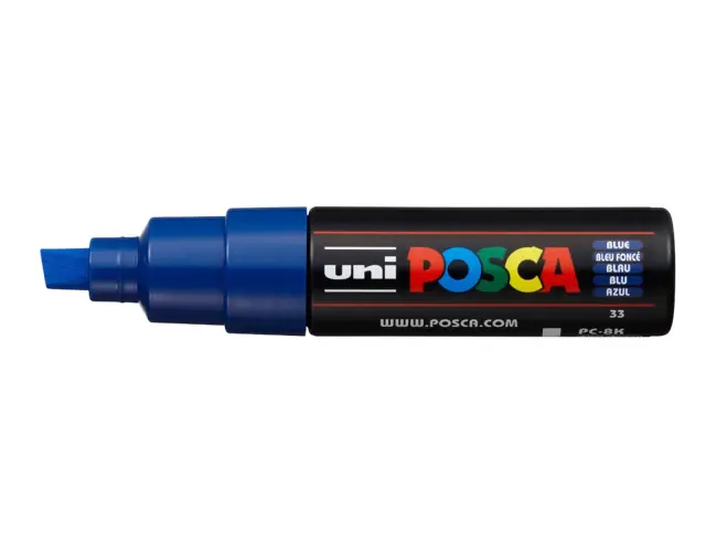 Μαρκαδόρος Σχεδίου Uni Posca PC-8K με πάχος μύτης 8.0mm - BluePC-8K(E) - MΠΛE