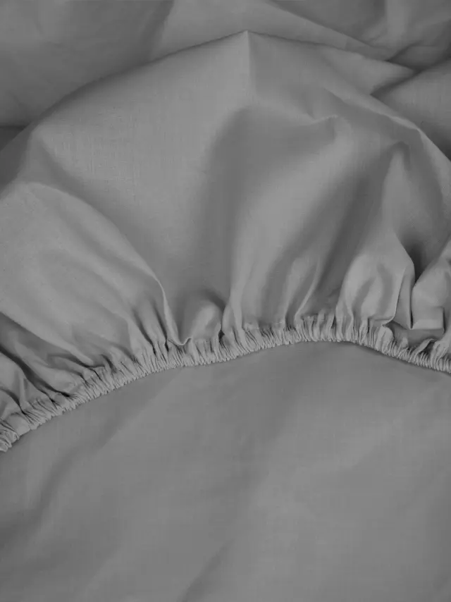 Κατωσέντονο Cotton Feelings με λάστιχο 107 Dark Grey Υπέρδιπλο (180x200+30) Sunshine 2