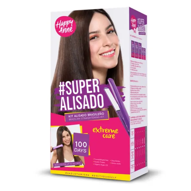 Super Alisado Brazilian Straightening Kit - Extreme Care by Happy Anne - Πακέτο Ισιωτικής Θεραπείας Λείανσης Κερατίνης για πάνω από 100 ημέρες