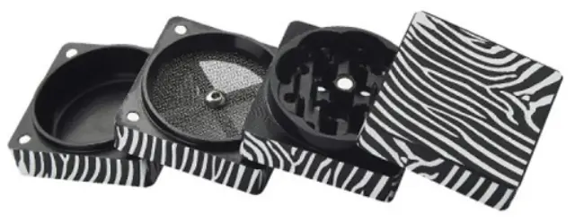 Champ Grinder Τρίφτης Zebra Square - 4 Parts 3