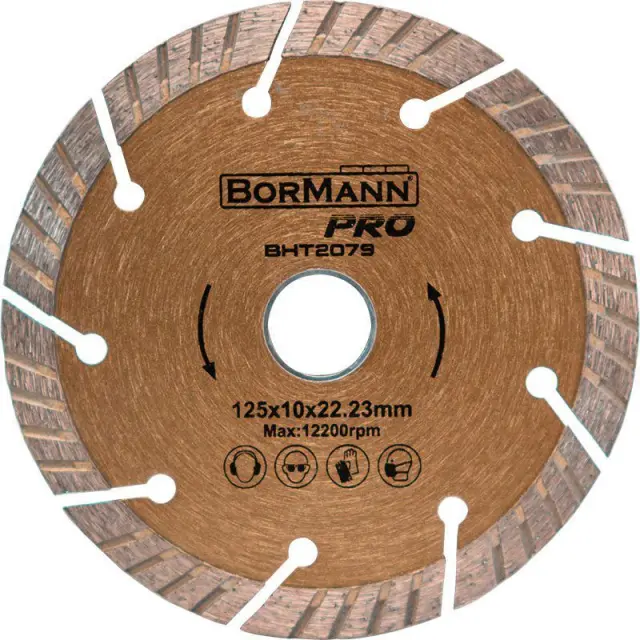 Bormann Pro BHT2079 – Διαμαντόδισκος SLANT TURBO Φ125X1,4X22,2mm 10mm (044031)