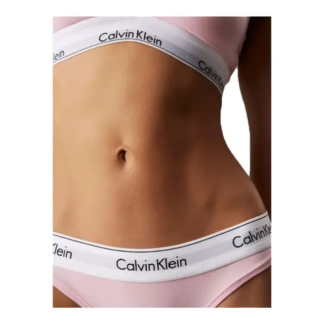 Calvin Klein Γυναικείο String Thong Modern Cotton, Χρώμα Buff Pink 3