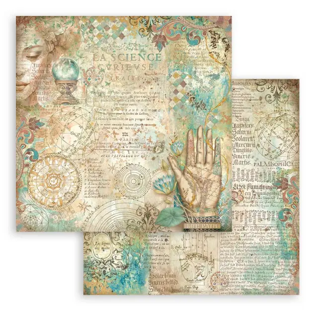 Χαρτιά scrapbooking 10τεμ, 30.5×30.5cm Stamperia, Fortune 3