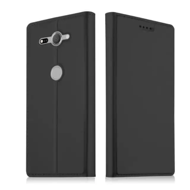 Θήκη Book με Δυνατότητα Υποδοχής Kαρτών & Stand για Sony Xperia XZ2 Compact Black